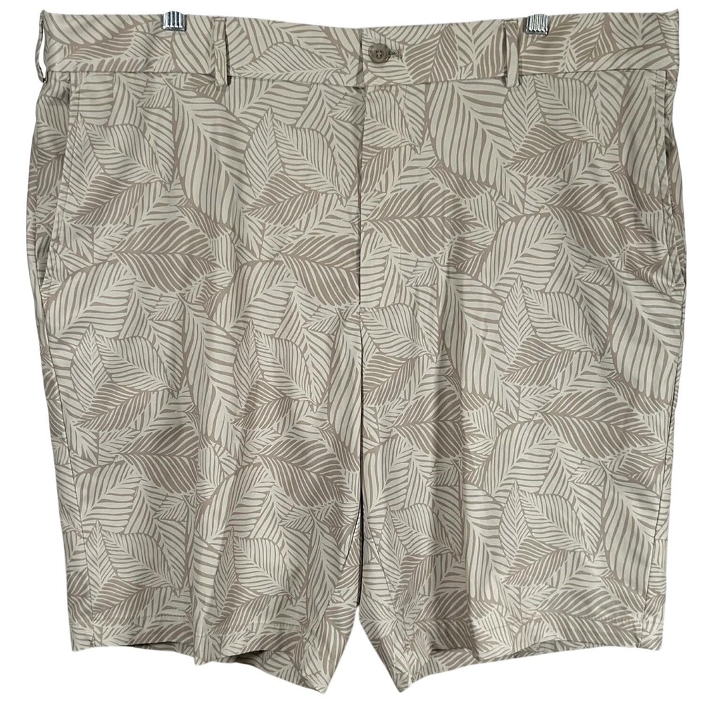 Walter Hagen 11 Shorts Men's Size 42 Beige Tan Floral Majors Golf Polyester